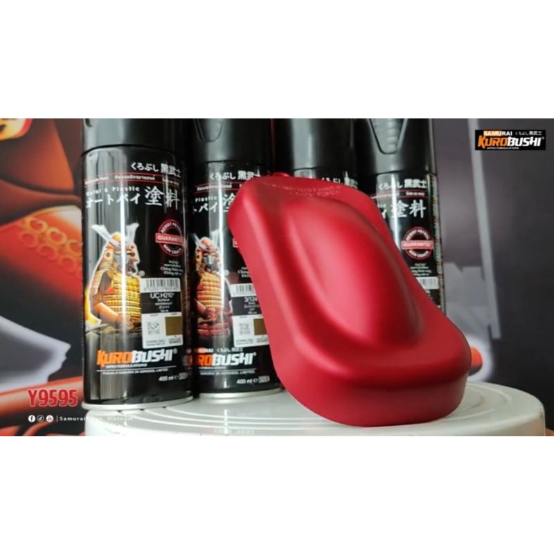 SAMURAI PAINT Y9595* YAMAHA MATTE RED MERAH DOFF 400ml CAT SEMPROT SPRAY PAINT PILOX PILOK FLAT