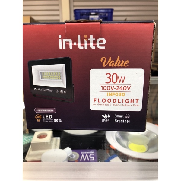 Lampu sorot led inlite 30 watt indor outdor INF030