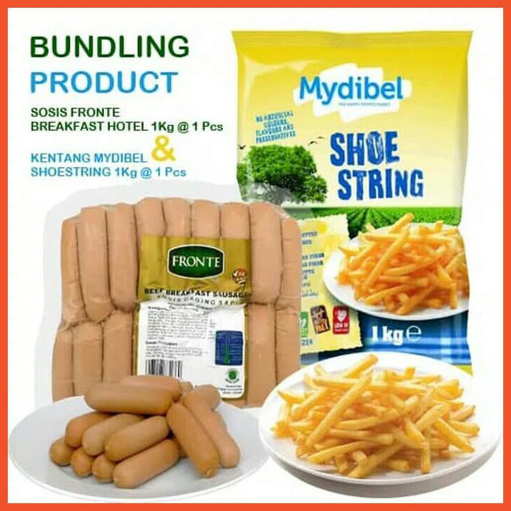 

BUNDLING SOSIS FRONTE BREAKFAST 1 KG + 1 KG KENTANG MYDIBEL SHOESTRING