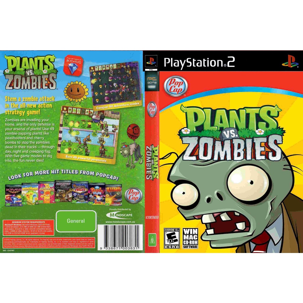 Kaset Ps2 Game Zombie vs Plants