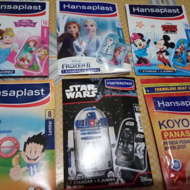 Hansaplast Karakter Pelindung dan Penyembuh Luka Hansaplast Cooling Fever Hansaplast Antiseptic