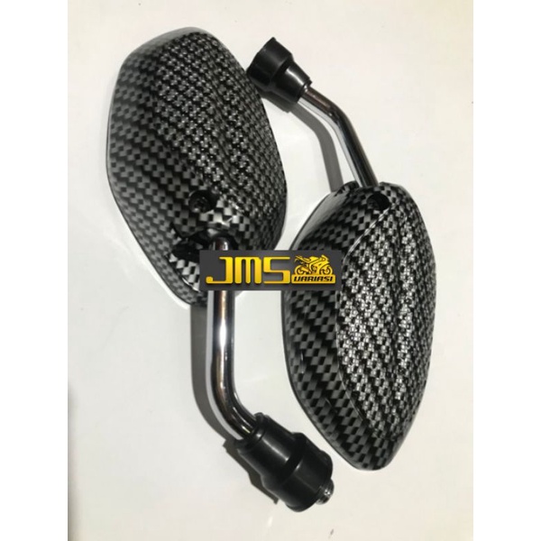 kaca spion carbon tangkai crome model beat mini universal vario125/150 beat scoopy genio pcx supra blade grand