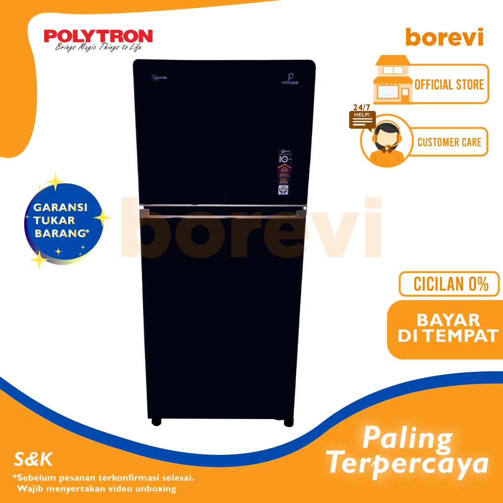 KULKAS POLYTRON PRW-23VX / KULKAS 2 PINTU POLYTRON PRW 23 VX