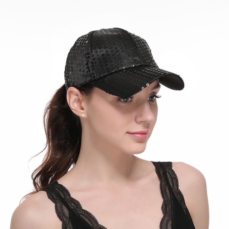 women's sequin baseball cap