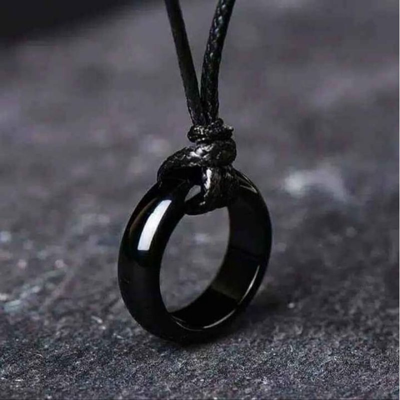 KALUNG TALI HITAM LIONTIN CINCIN PRIA WANITA TERLARIS