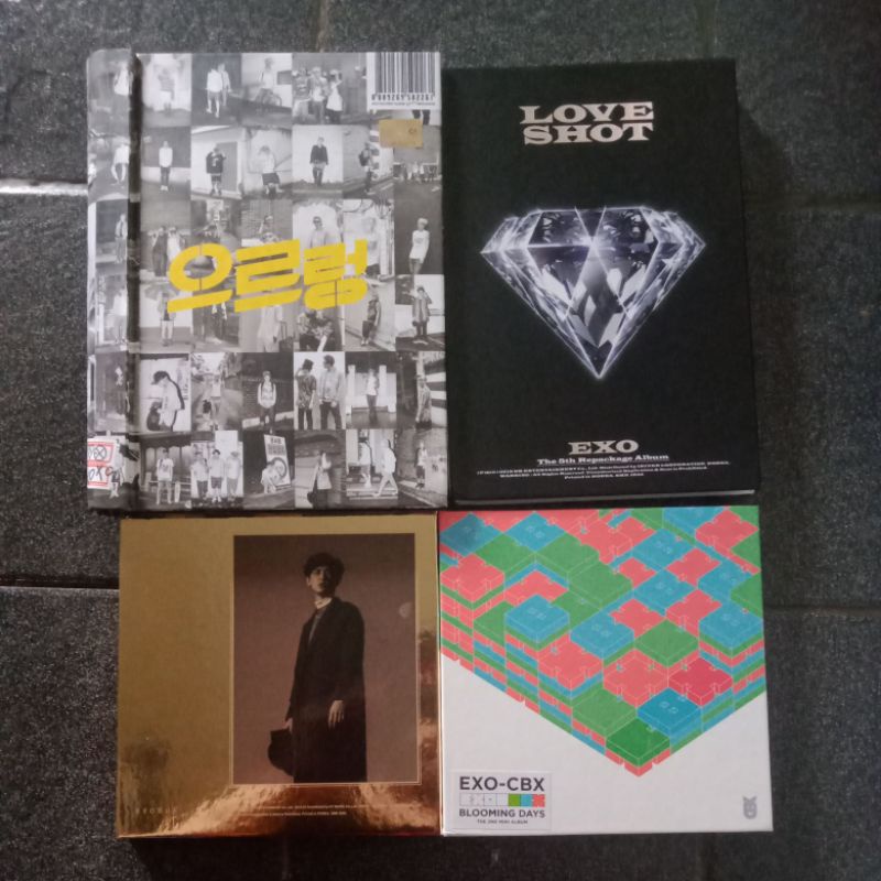 ALBUM ONLY EXO GROW, LOVE SHOT, EXODUS CHANYEOL, CBX BLOOM DAYS