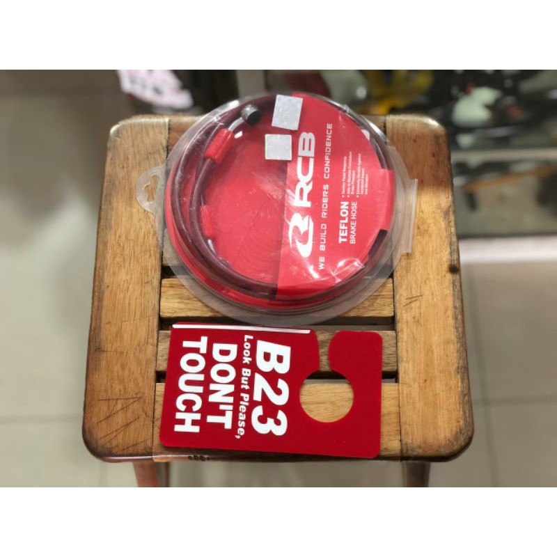 Selang rem rcb panjang 110 cm n max depan aerox teflon brake hose merah