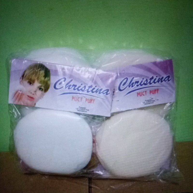 saput bedak christina diameter 8cm