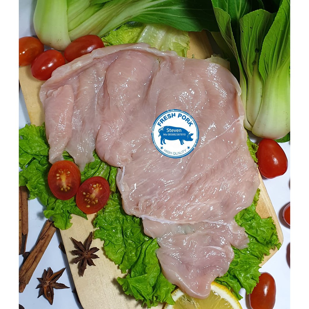 

Dada Ayam Segar - Dada Polos Iris Shihlin 1 Kg - Chicken Sliced Shihlin