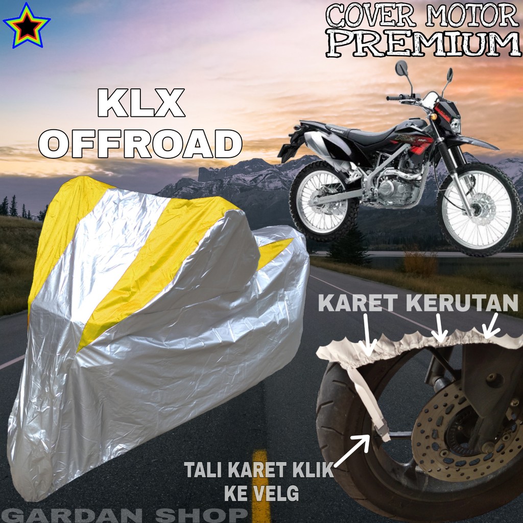 Sarung Motor KLX OFFROAD Silver KUNING Body Cover Klx PREMIUM