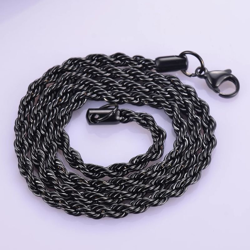 KALUNG TITANIUM Anti Karat Warna HITAM MODEL TAMBANG