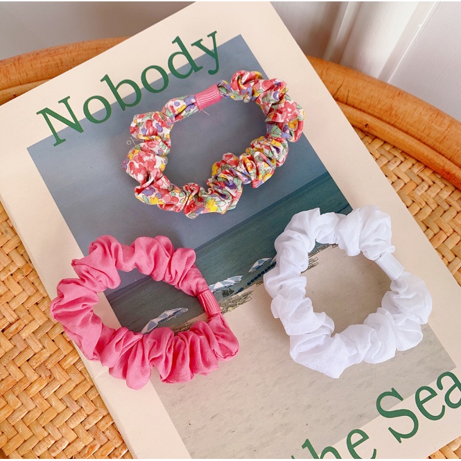 IKAT RAMBUT KARET WANITA KOREA/KARET RAMBUT ANAK SCRUNCHIES KUNCIRAN RAMBUT IMPORT AK24