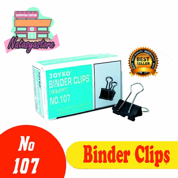 

[ PACK ] Binder Clip No. 107 Joyko - Penjepit Dokumen Kecil