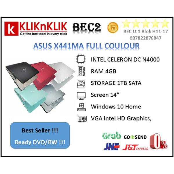 Promo ASUS X441MA-GA011T Black Dualcore N4000 Murah