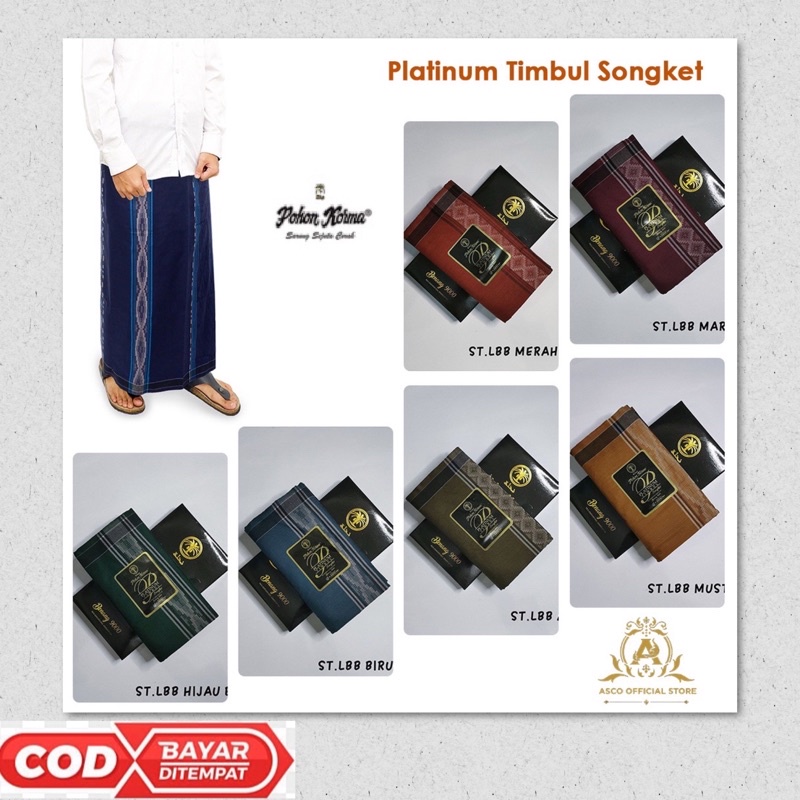 SARUNG POHON KURMA PLATINUM TIMBUL SONGKET