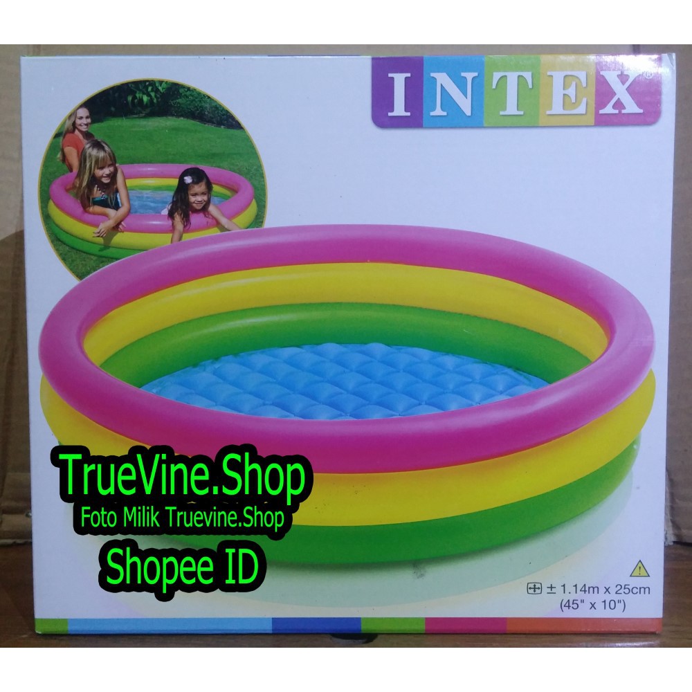  Kolam  Renang  Intex 114 CM 1 14 Meter  X 25  CM Ukuran 