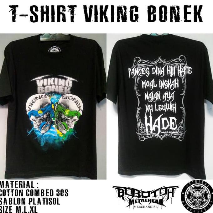 DISKON KAOS TERMURAH VIKING BONEK BAJU PERSIB KAOS PERSEBAYA TERLARIS - Hitam, M