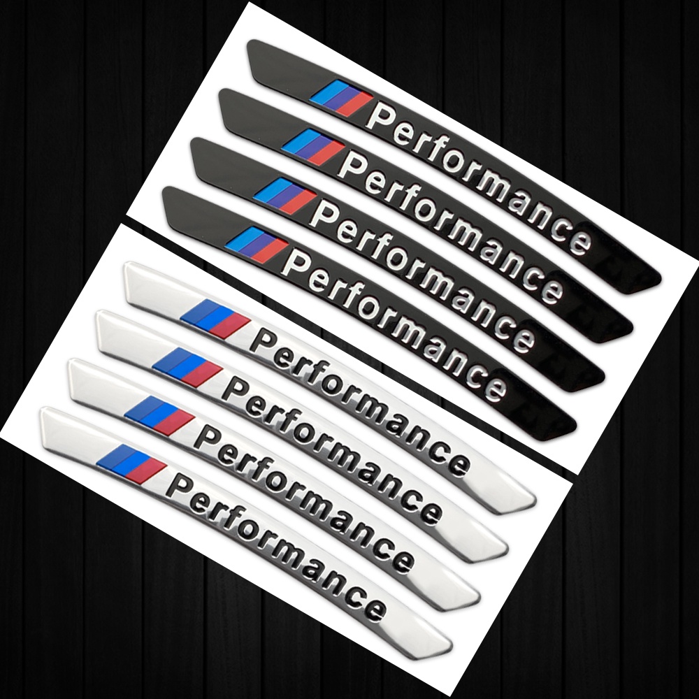 4pcs Stiker Dekorasi Roda Mobil Bmw Bahan Aluminum