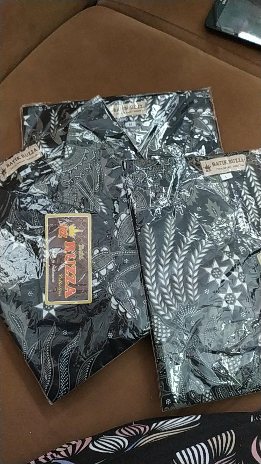 Ruzza Batik Anak Ukuran 0-15 Tahun Kemeja Laki-laki Balita Sd Smp Motif Manggar Abu Sogan Couple