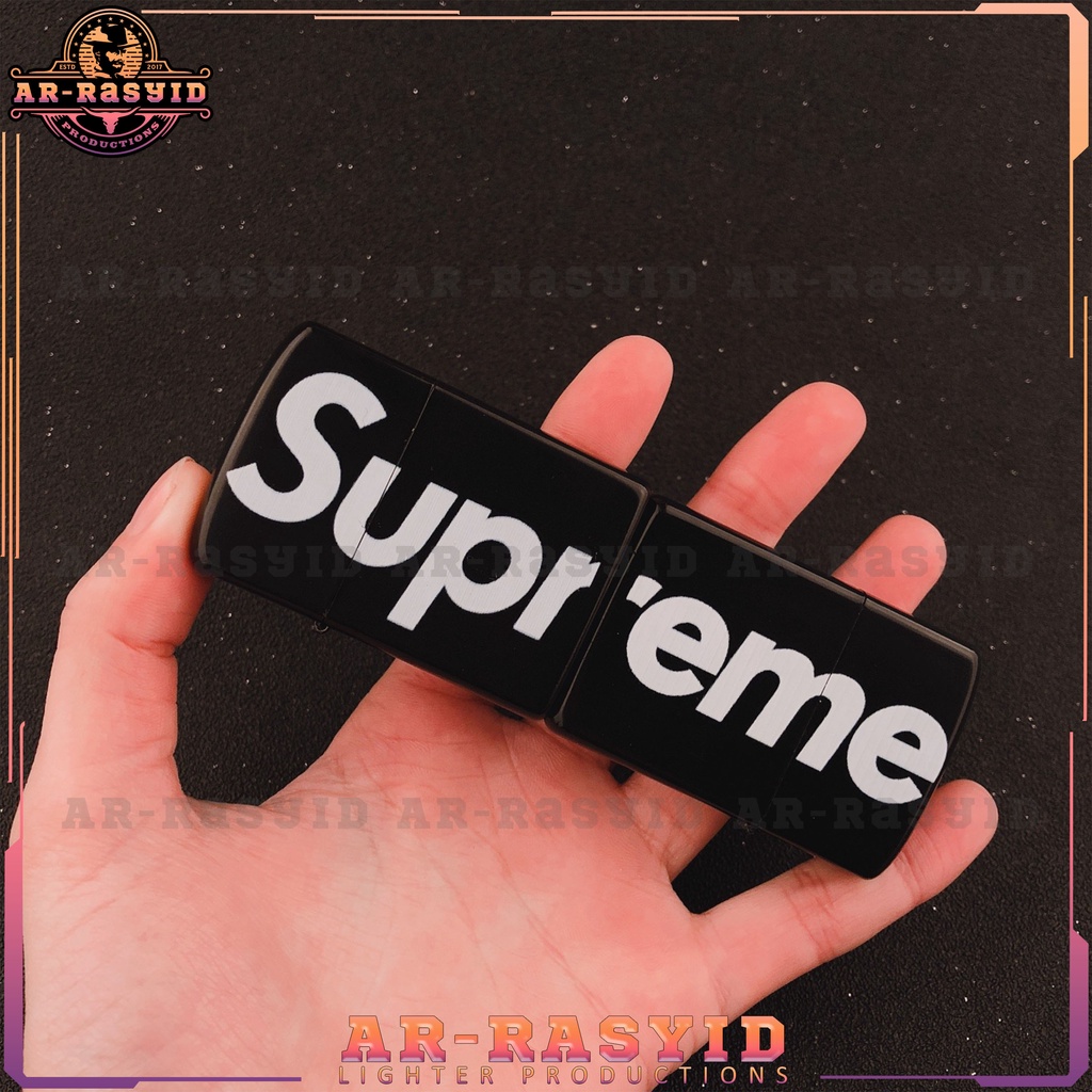 BISA COD! Korek Api Minyak Zippo Matte Hitam Black Supreme