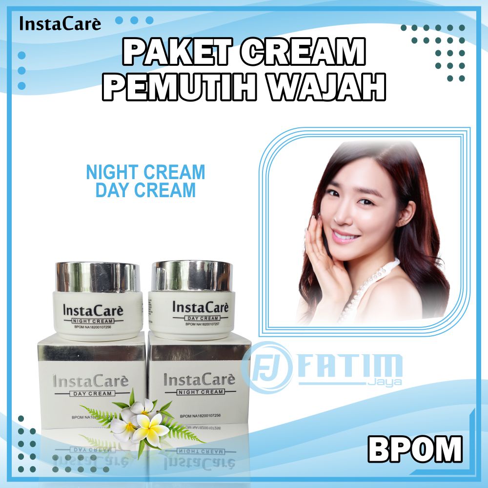 InstaCare Paket cream siang malam - cream glowing paling ampuh_pemutih_wajah glowing bpom siang mala