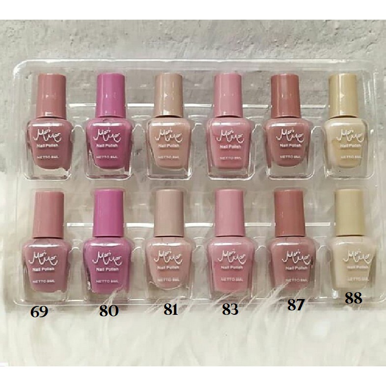 ⭐BAGUS⭐ (BISA PILIH WARNA) MARIMAR NAIL POLISH | Kutek / Cat Kuku Nude Glitter / Hitam / Bening 8ml