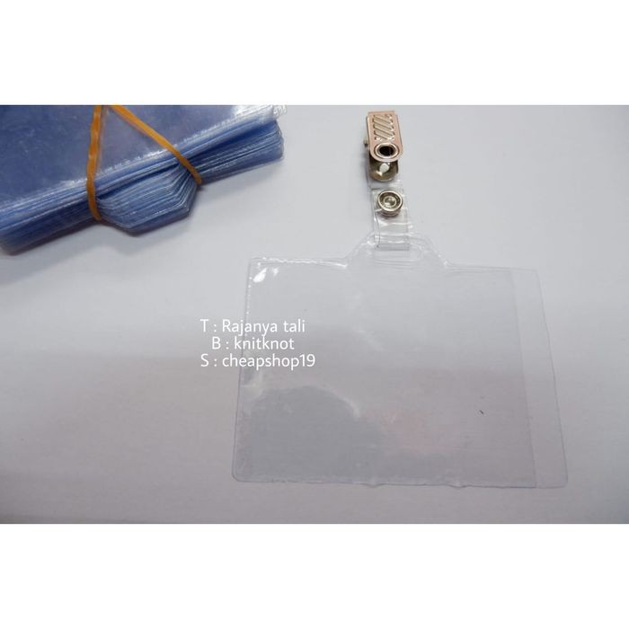 

Jepit Garis+plastik nama panitia / Name Badges/Jepitan ID card holder RJT