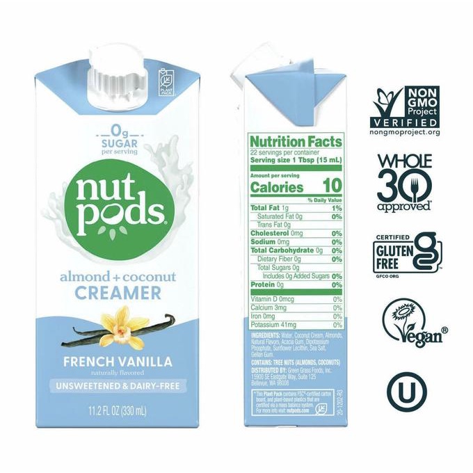 

[[BISA COD]] nutpods Hazelnut Dairy-Free Creamer Unsweetened Paleo Keto Vegan - French Vanilla
