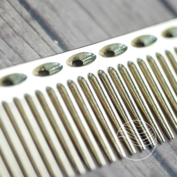 ♚ YSPARK SISIR PARTING POTONG RAMBUT METAL / ALUMUNIUM HAIR COMB BARBER - gold ✺