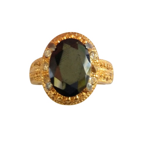 Cincin Black Diamond Oval Cutting Wanita
