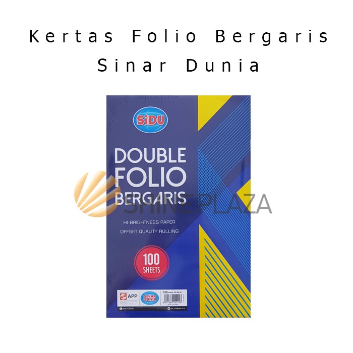 

Langsung Order Kertas Double Folio Bergaris Sinar Dunia Isi 100 Lembar Terlaris