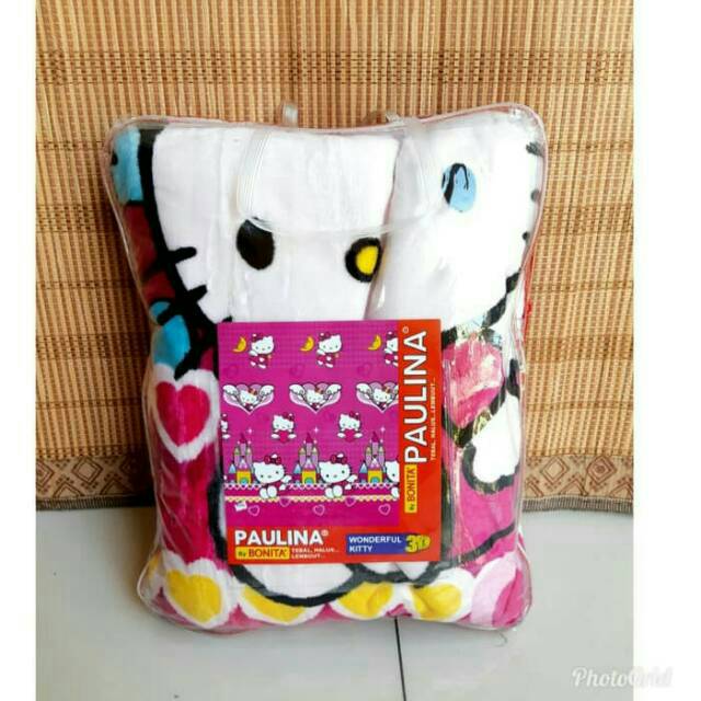 Selimut Paulina Bonita Selimut Hello Kitty Selimut Karakter Selimut Tidur Shopee Indonesia