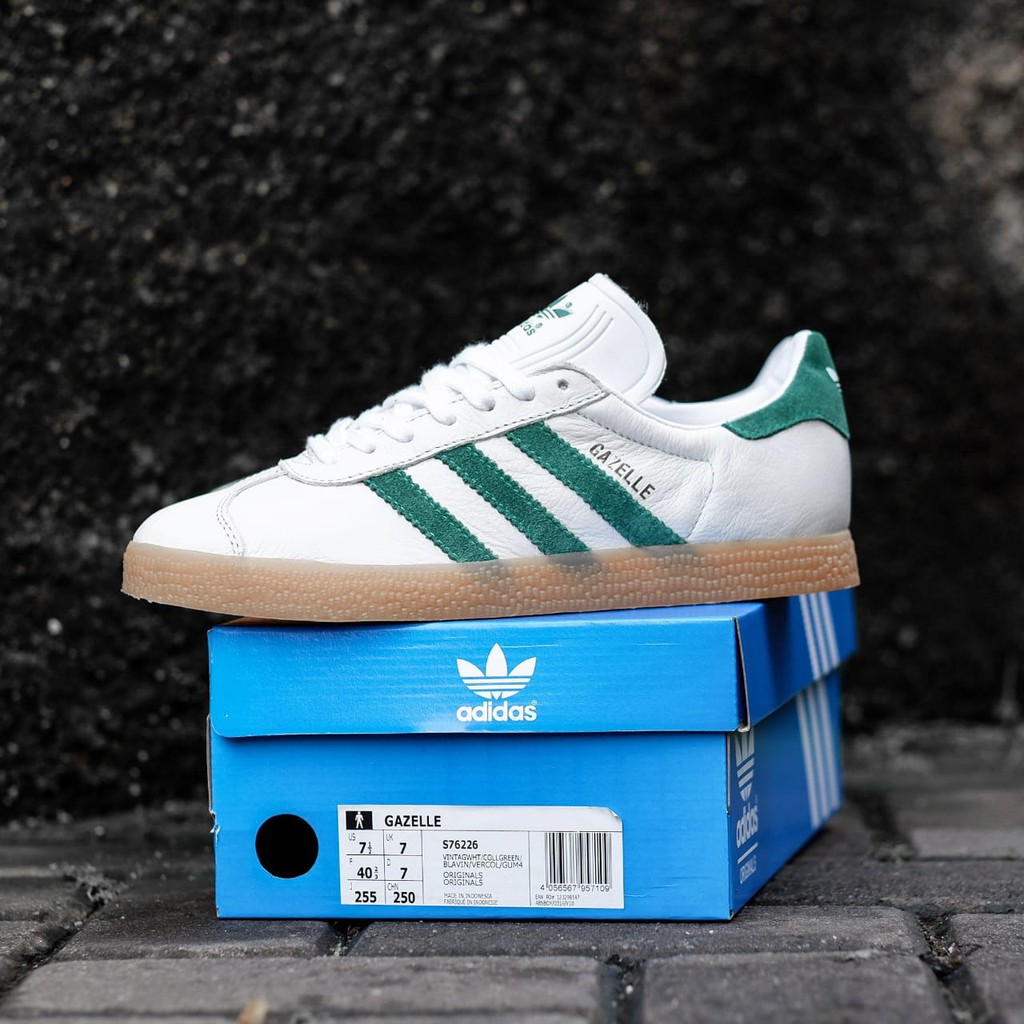 blue and green adidas gazelle