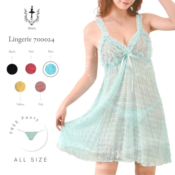 Lingerie Jaring Transparan Set Lace Piyama Tanpa Lengan Baju Lingerie Wanita Sexy Transparan Kimono 