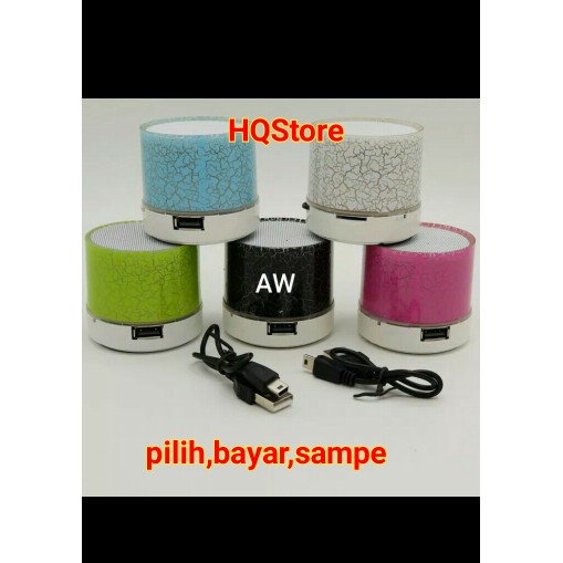 Speaker blutut Bluetooth Original dengan lampu Mini LED