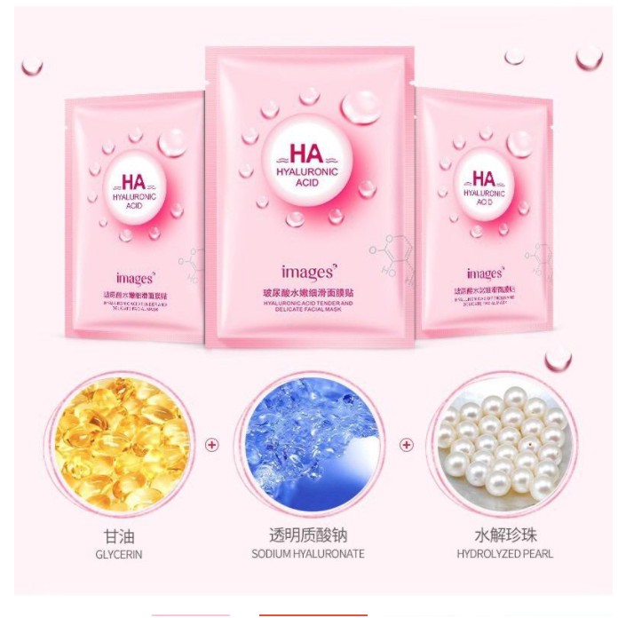 IMAGES HA Hyalurpnic Masker Wajah Facial Mask EM005