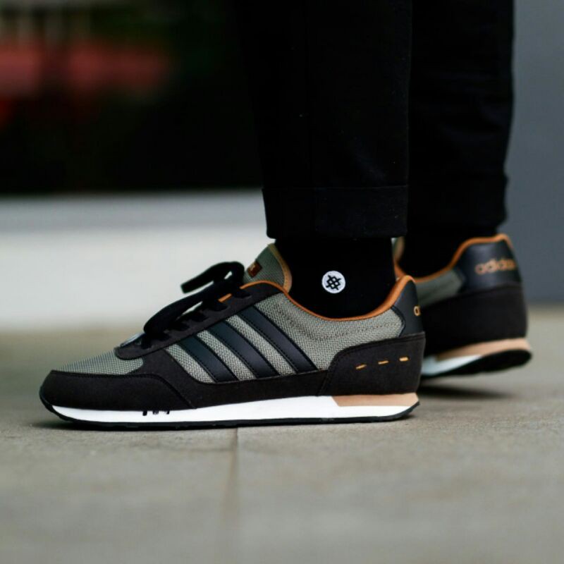 Adidas Neo City Racer Black Green - BNWB Original - #SALE