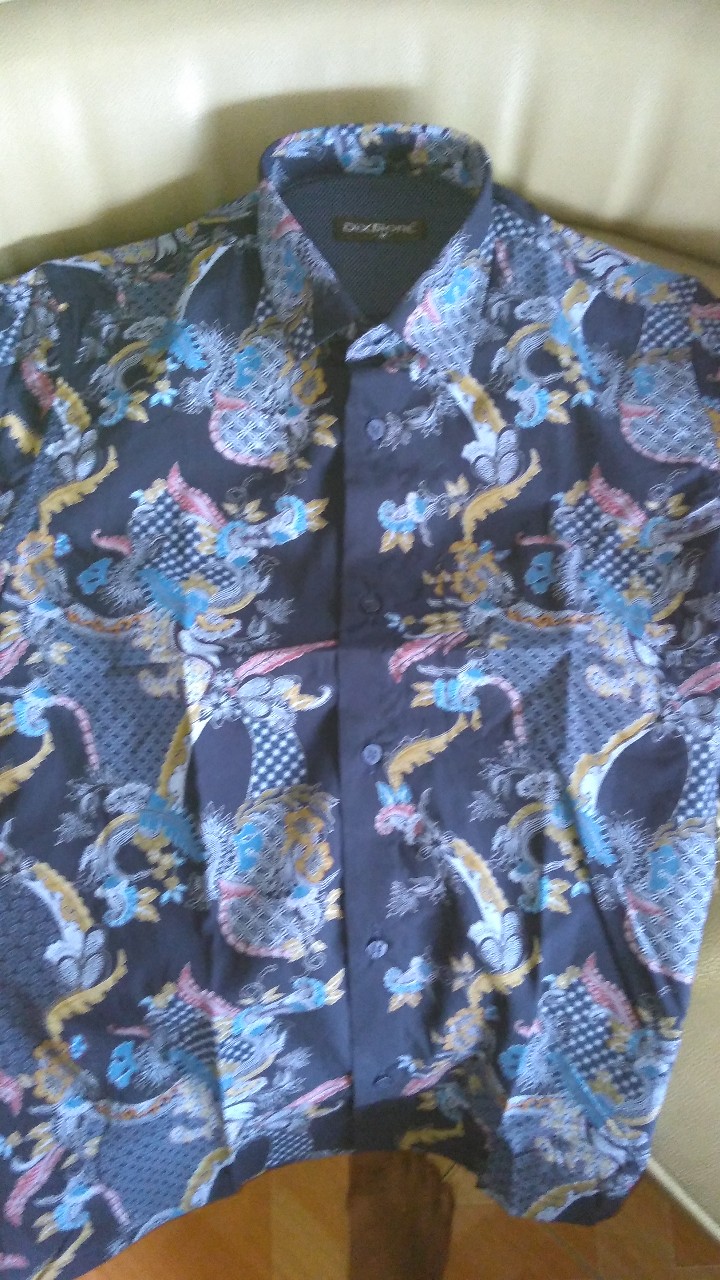 Kemeja Batik Pria Lengan Pendek Bs19 Katun Modern Dixmont Semi Slimfit Premium