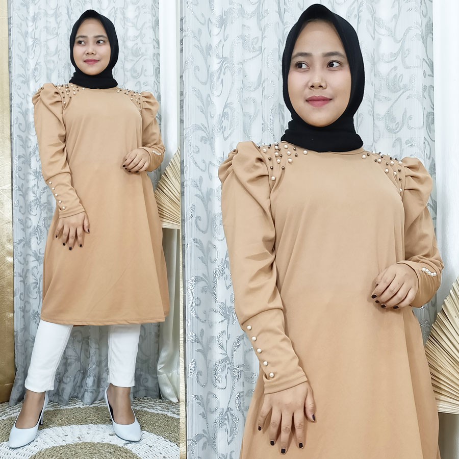 TIARA TUNIK MUTIARA LENGAN KERUT BALON GL FASHION
