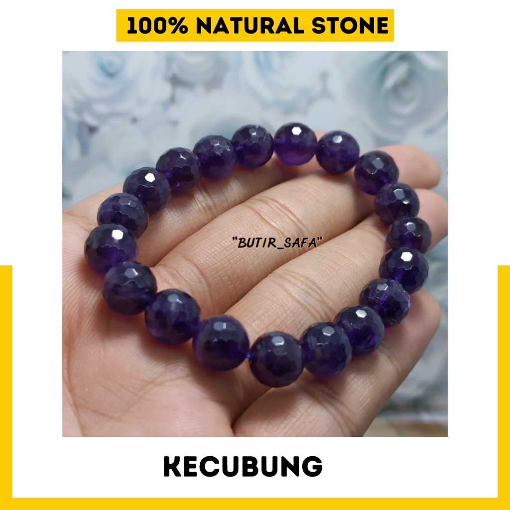 Gelang Batu Alam Kalimantan Kristal Pria Wanita 8mm Natural Stone Bracelet Tiger Eye Giok dll cod