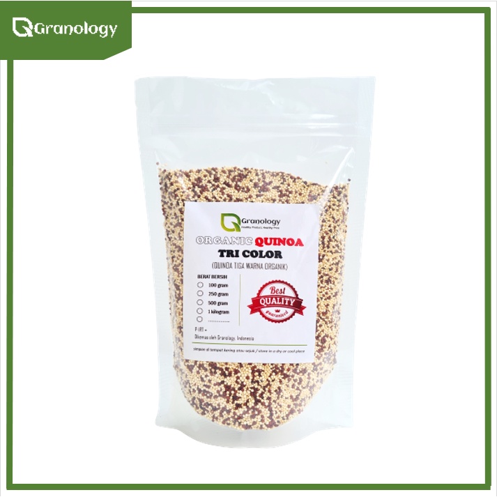 Quinoa Tiga Warna Organik / Organic Quinoa Tri Colour (500 gram) by Granology