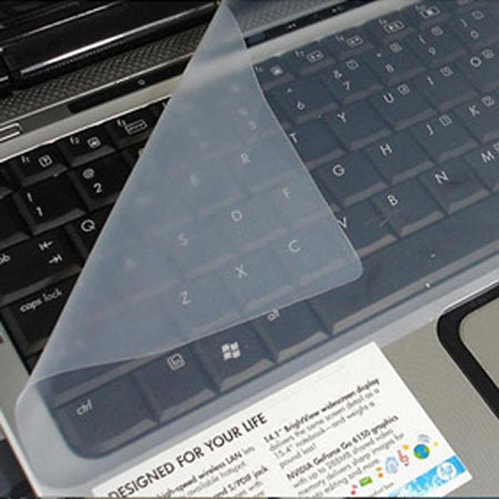 VEZ Keyboard Silikon Warna Putih Transparan Universal untuk Laptop 14-inch