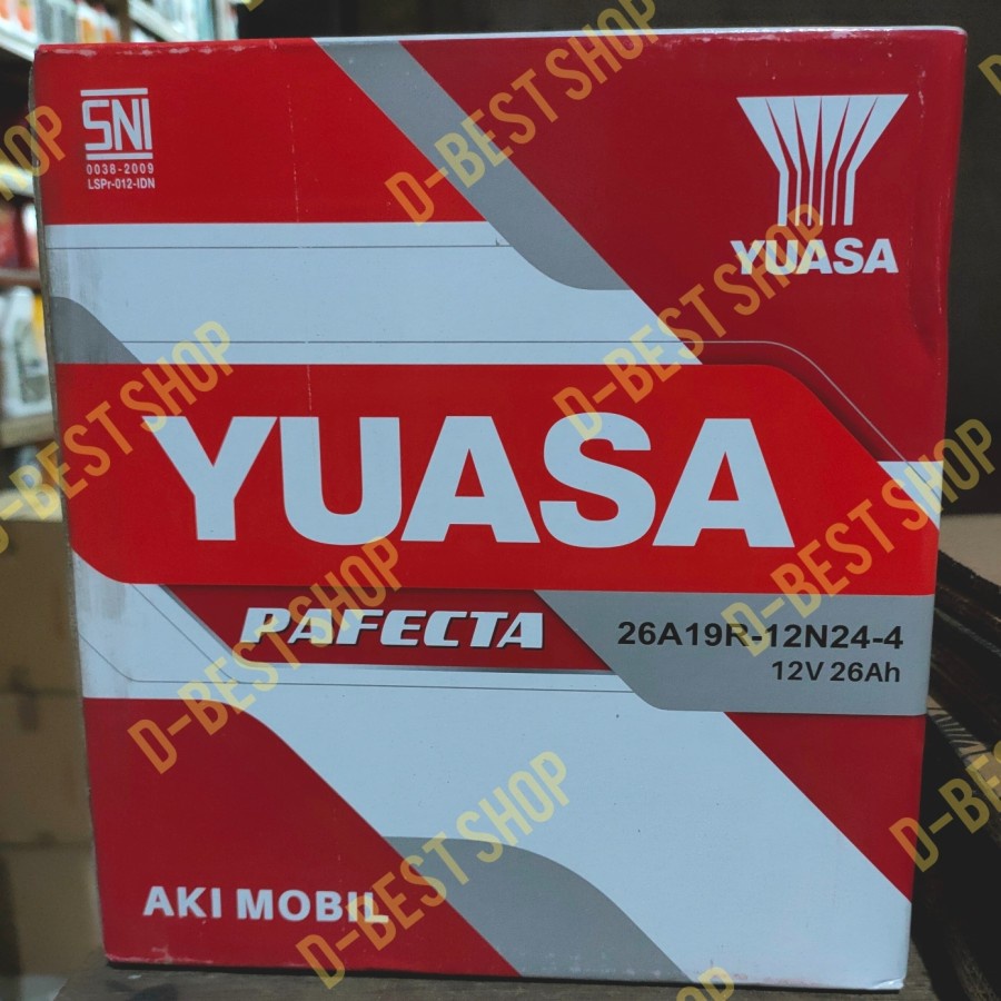 Aki YUASA 26A19R-12N24-4 |Untuk Genset,Daihatsu Hijet 55,Suzuki ST20