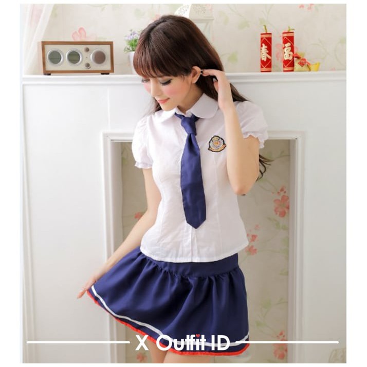 X304 SERAGAM SMA SEXY BAJU SEKSI WANITA DENGAN DASI