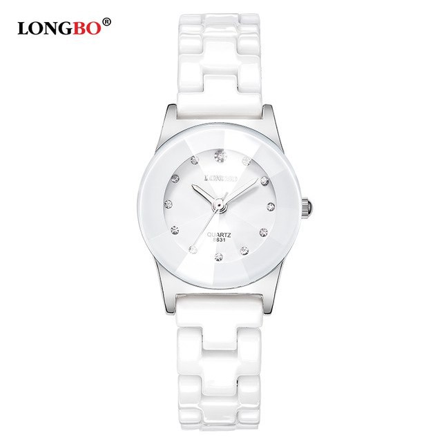 Longbo 8631 Jam Tangan Wanita Casual Bisnis Elegan Fashion 2018 Stainless Steel Ceramic PU