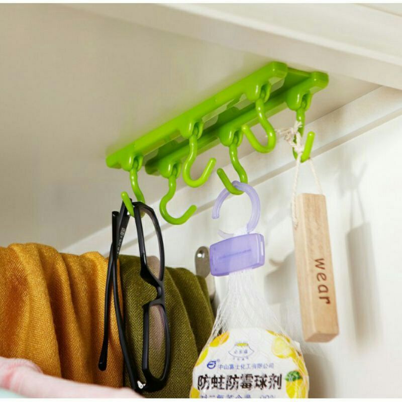 gantungan tempel atap 6 kait serba guna