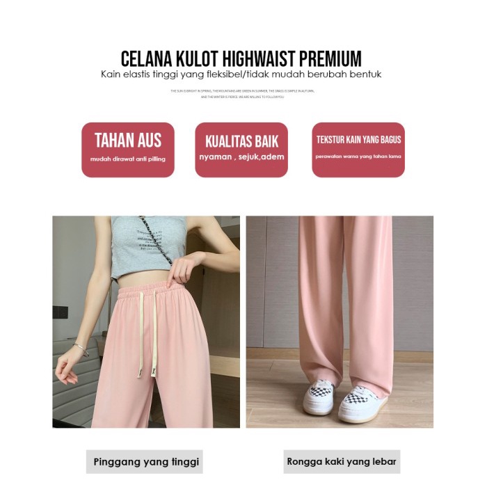 CJWP-H949 Tino Pants Kulot/Celana Kulot Highwaist santai Import/Celana Kulot