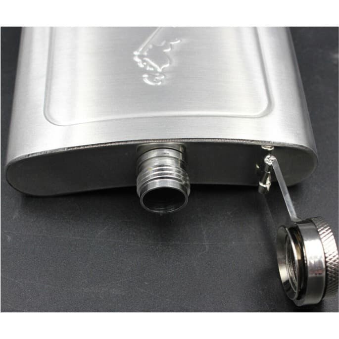 Botol Minum Stainless Steel Hip Flask Johnnie Walker 7 Oz - Silver