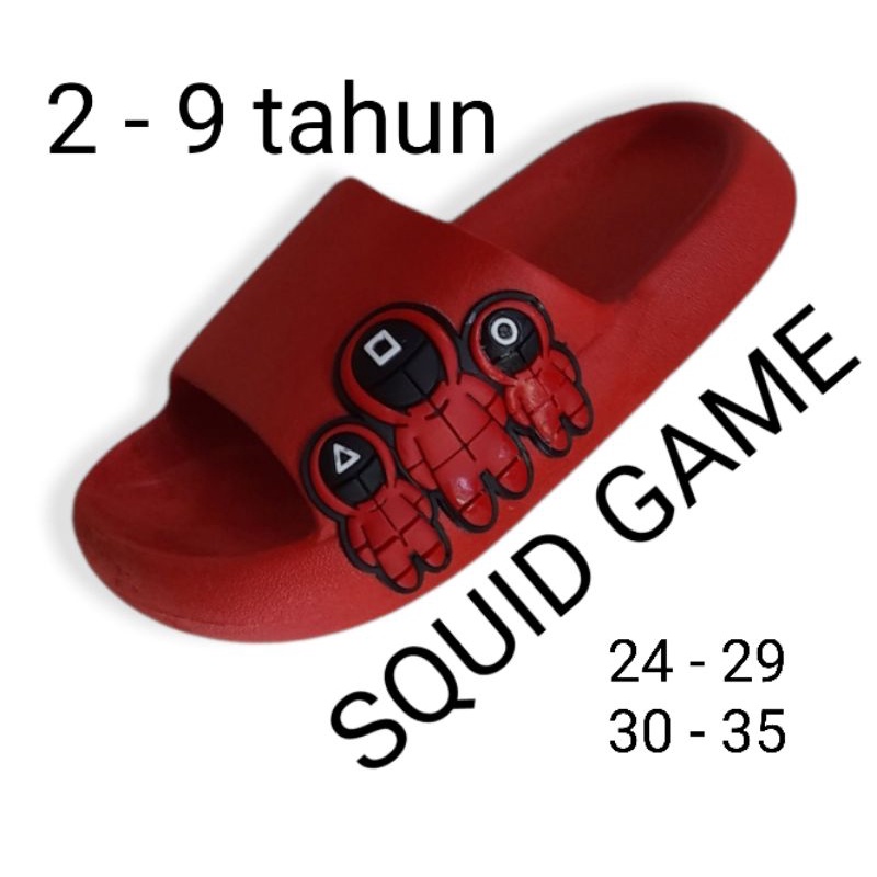 sandal selop anak squid game jelly