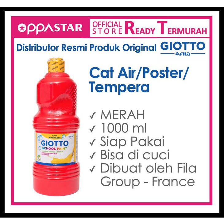 

BISA COD GIOTTO SCHOOL PAINT 1000 ML RED MERAH TERBAIK 11